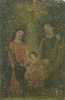 Holy Family, 19th Century Retable on Tin from Mexico, 7x10 $750