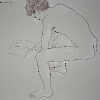 #021 Seated Male Nude 1979 19x25 $4,400.