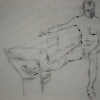 #029 Seated Male Nude 19x25 $4,400.