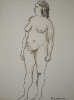 #045 Standing Female Nude 18x24 $4,400.
