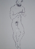 #051 Standing Nude Male Reading 18x24 $4,400. 