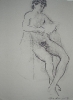 #077 Seated Male Nude 1979 19x25 Signed $4,400.