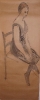 #395 Life Drawing of Dancer Eleanor King 30x74 $18,000