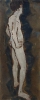 #086 Standing Male Nude 29x71.5 1982 Signed $13,500.